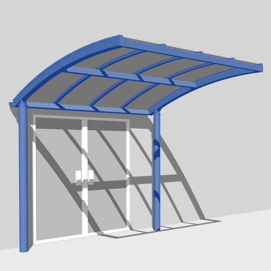CAD design visualisation of the Braemar Entrance Door Canopy
