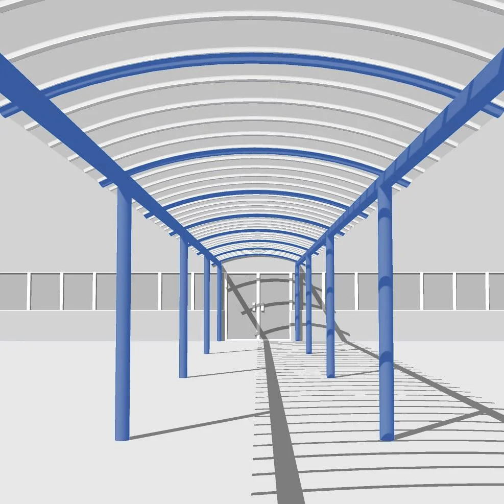 CAD design visualisation of the Dundee Covered Walkway