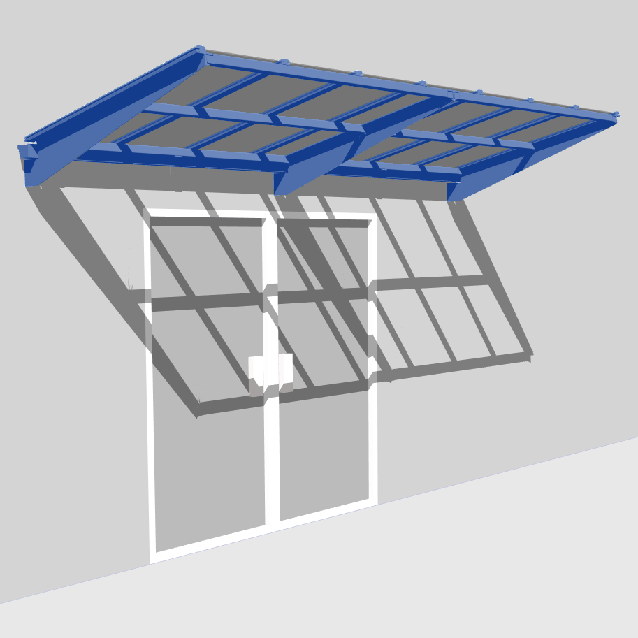 CAD design visualisation of the Newport Suspended Entrance Canopy