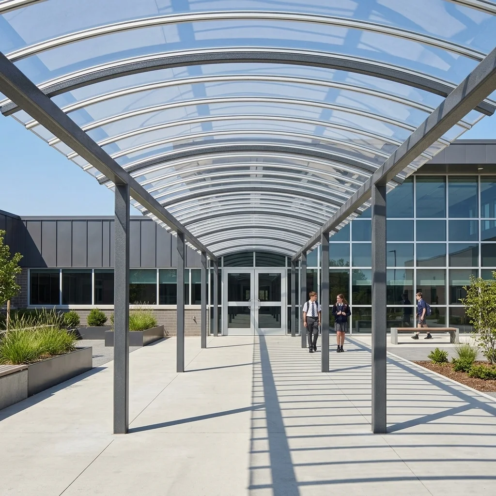 Dundee Covered Walkway Canopy - Apex Shelter Systems